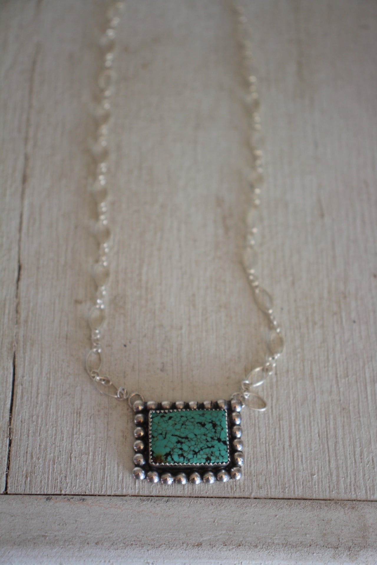 Statement Bar Turquoise Necklace