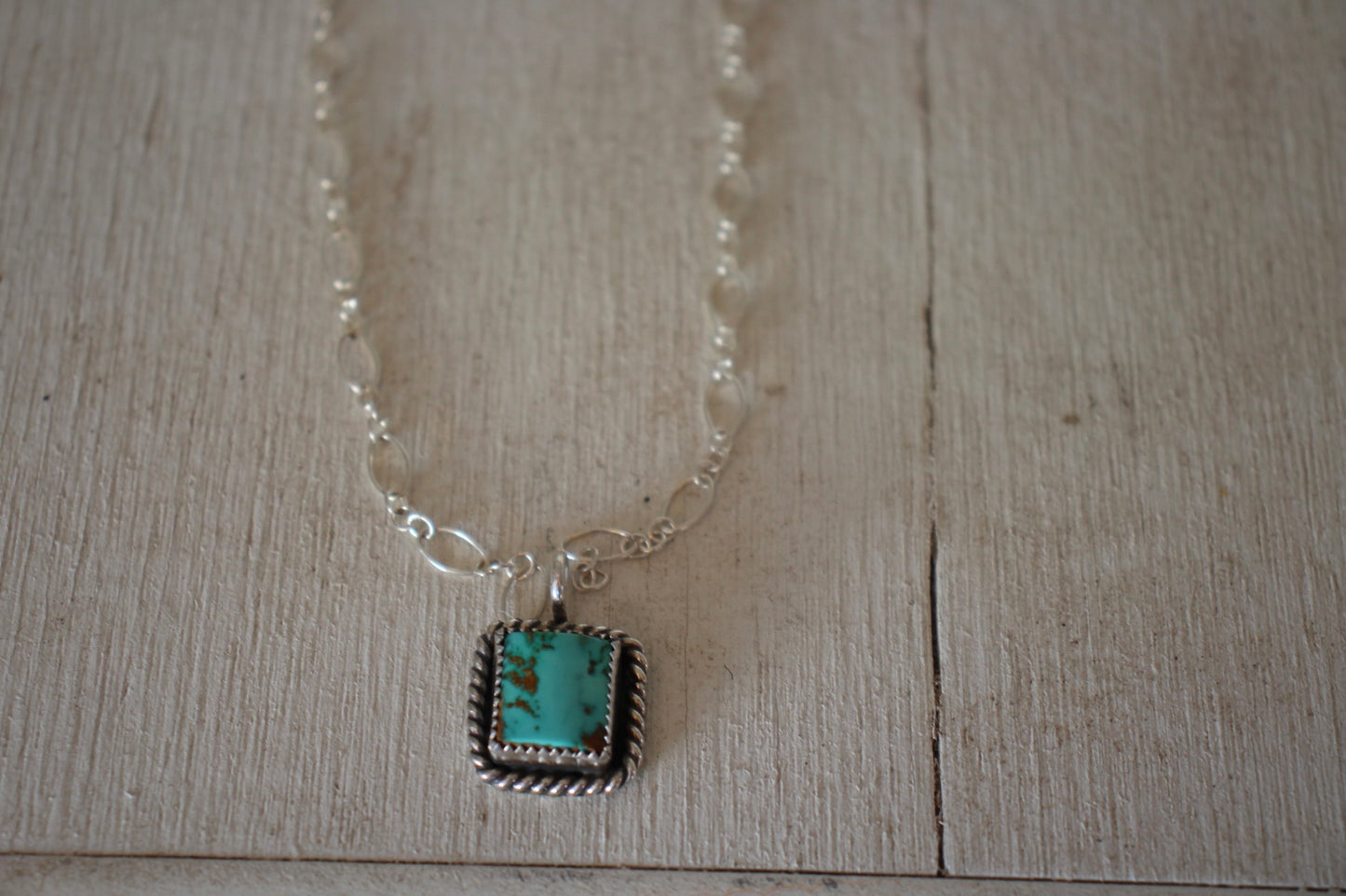 Square Turquoise Pendant