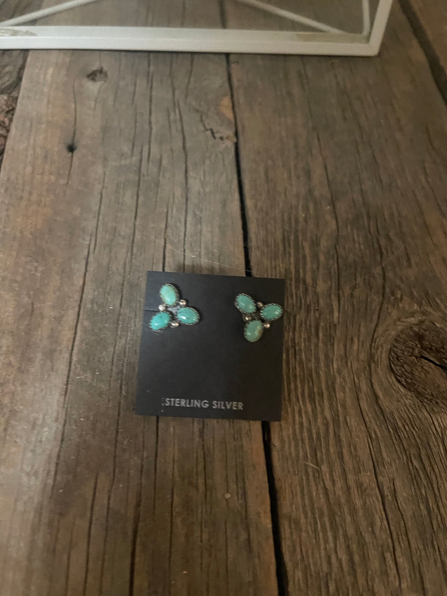 Trio Cluster Turquoise Stud Earrings